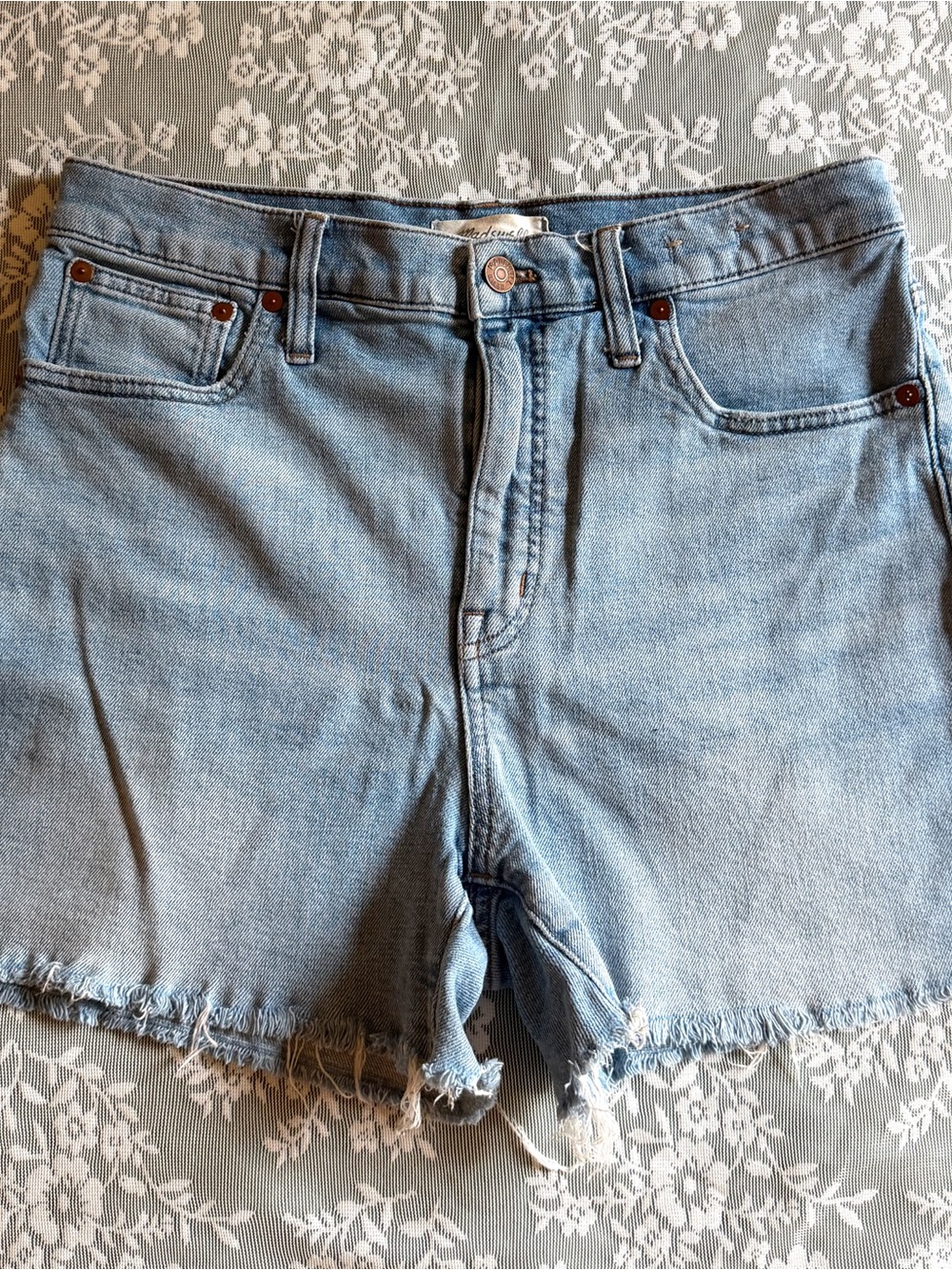 Madewell high waist denim shorts